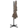 Voir la diapositive 4 : VIDAXL Parasol de jardin a 4 niveaux avec mat en aluminium taupe