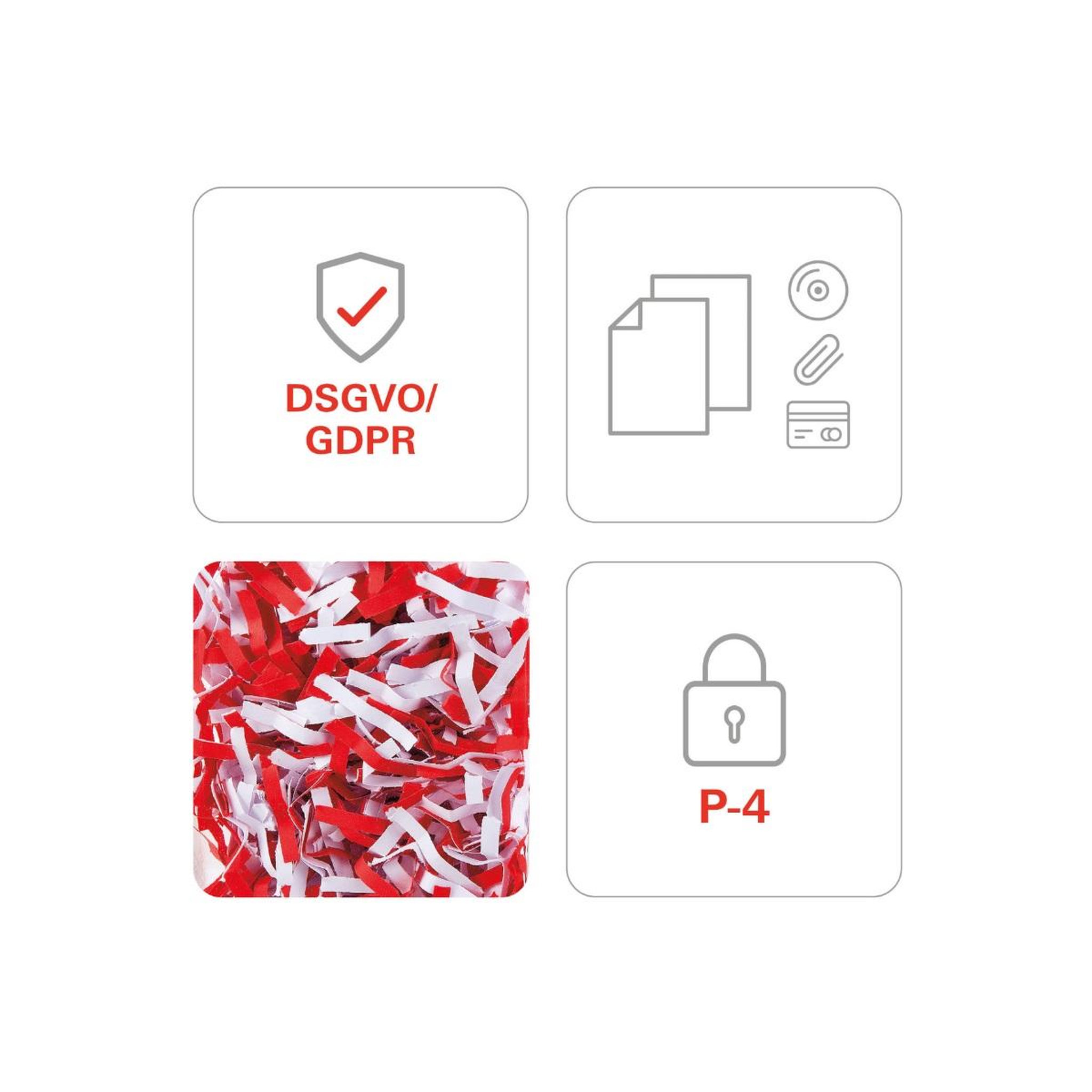 Voir la diapositive 5 : Hsm Destructeur de documents 13 feuilles coupe particules - 1057121