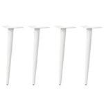 VIDAXL Pieds de table basse forme conique 4 pcs blanc 30-31 cm acier