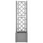Voir la diapositive 3 : VIDAXL Lit sureleve de jardin et treillis et systeme d'arrosage Gris