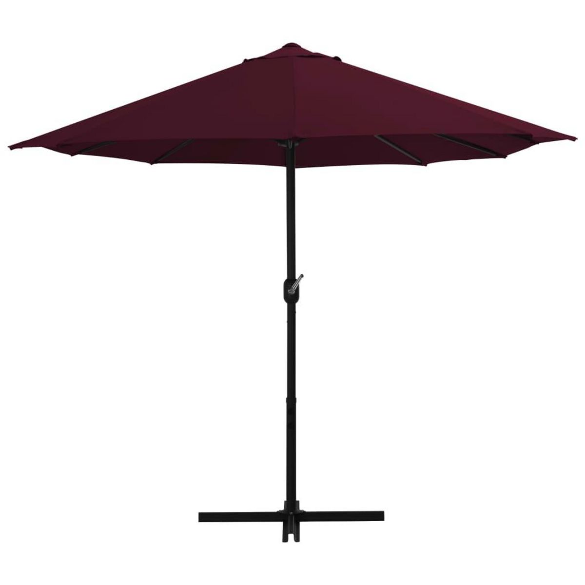 VIDAXL Parasol d'exterieur avec mat en aluminium rouge bordeaux