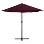 Voir la diapositive 3 : VIDAXL Parasol d'exterieur avec mat en aluminium rouge bordeaux