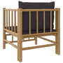 Voir la diapositive 5 : VIDAXL Canape de jardin avec coussins gris fonce bambou