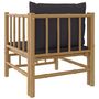 Voir la diapositive 5 : VIDAXL Canape de jardin avec coussins gris fonce bambou