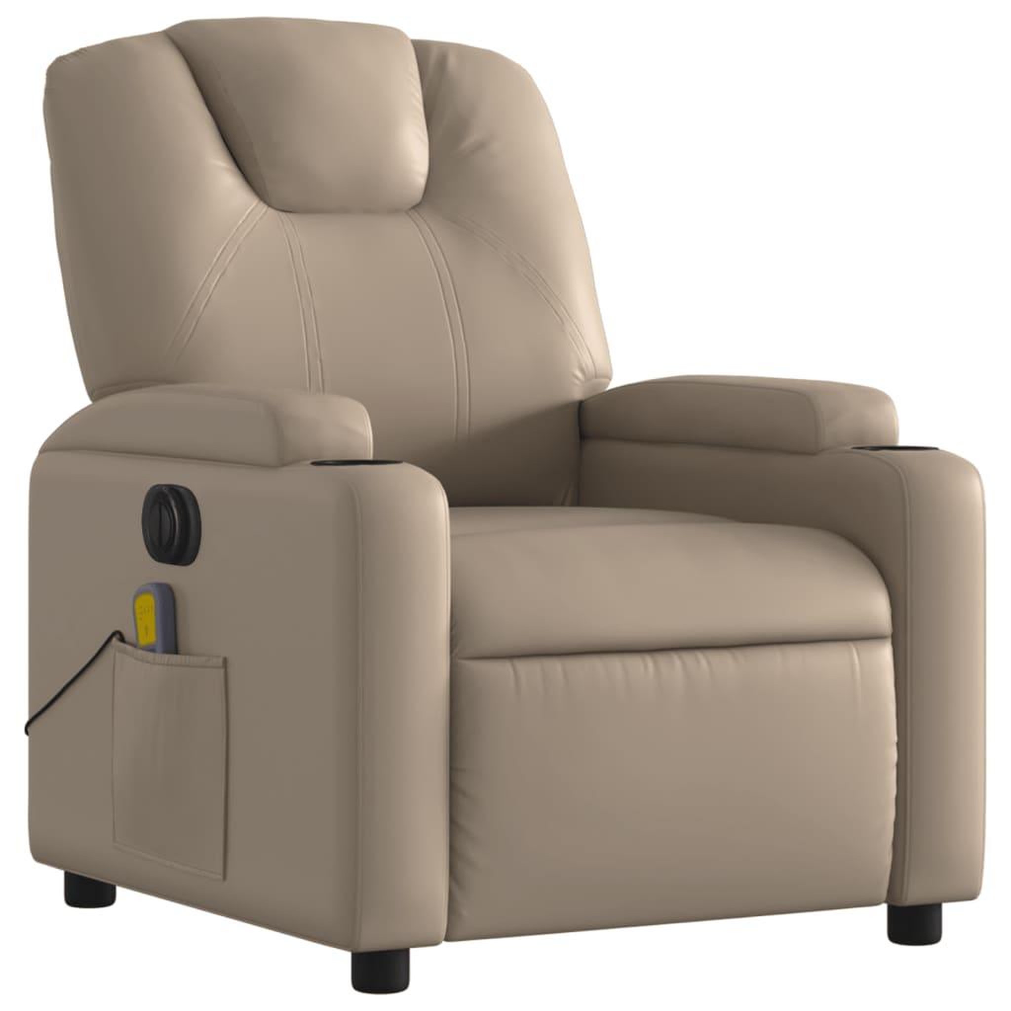 Voir la diapositive 3 : VIDAXL Fauteuil de massage inclinable electrique cappuccino similicuir