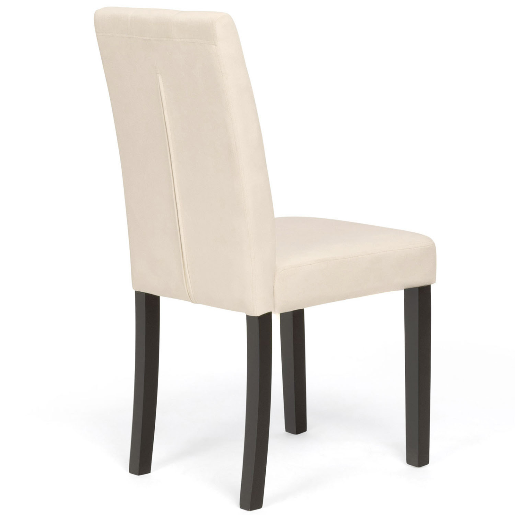 Voir la diapositive 5 : ID MARKET Lot de 4 chaises polga capitonnées en velours beige pieds noirs