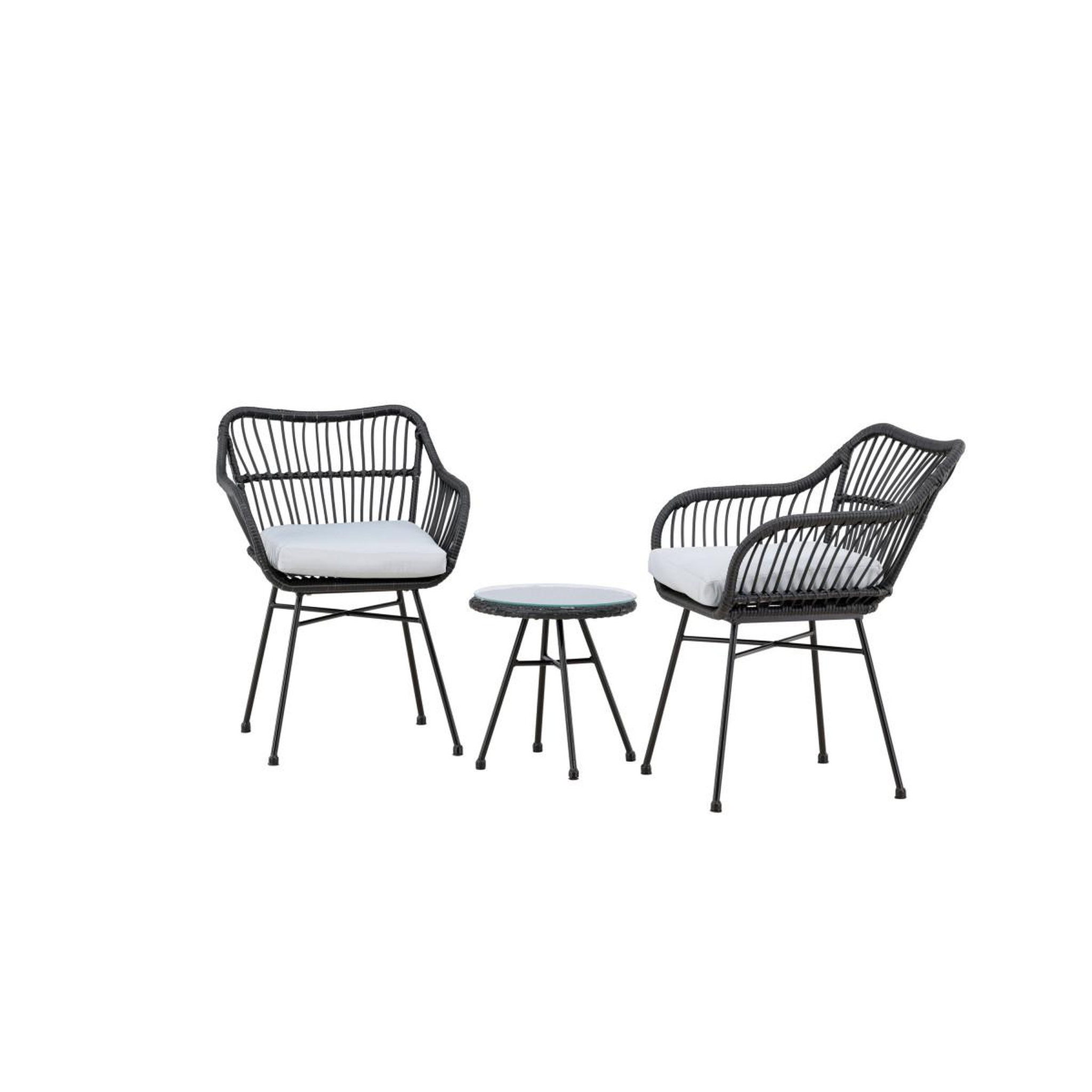 Voir la diapositive 2 : Paris Prix Salon de jardin  viga  81cm noir