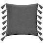 Voir la diapositive 1 : ATMOSPHERA Coussin Déco à Pompons  Gypsy  50x50cm Gris