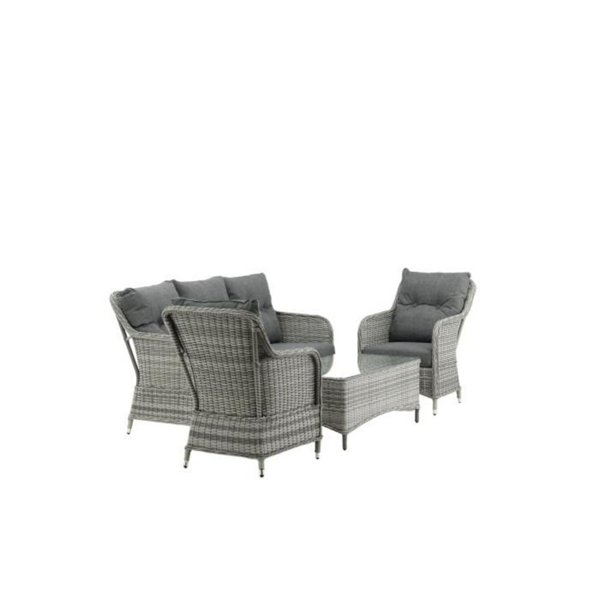 Paris Prix Salon de Jardin  Vikelund  176cm Gris