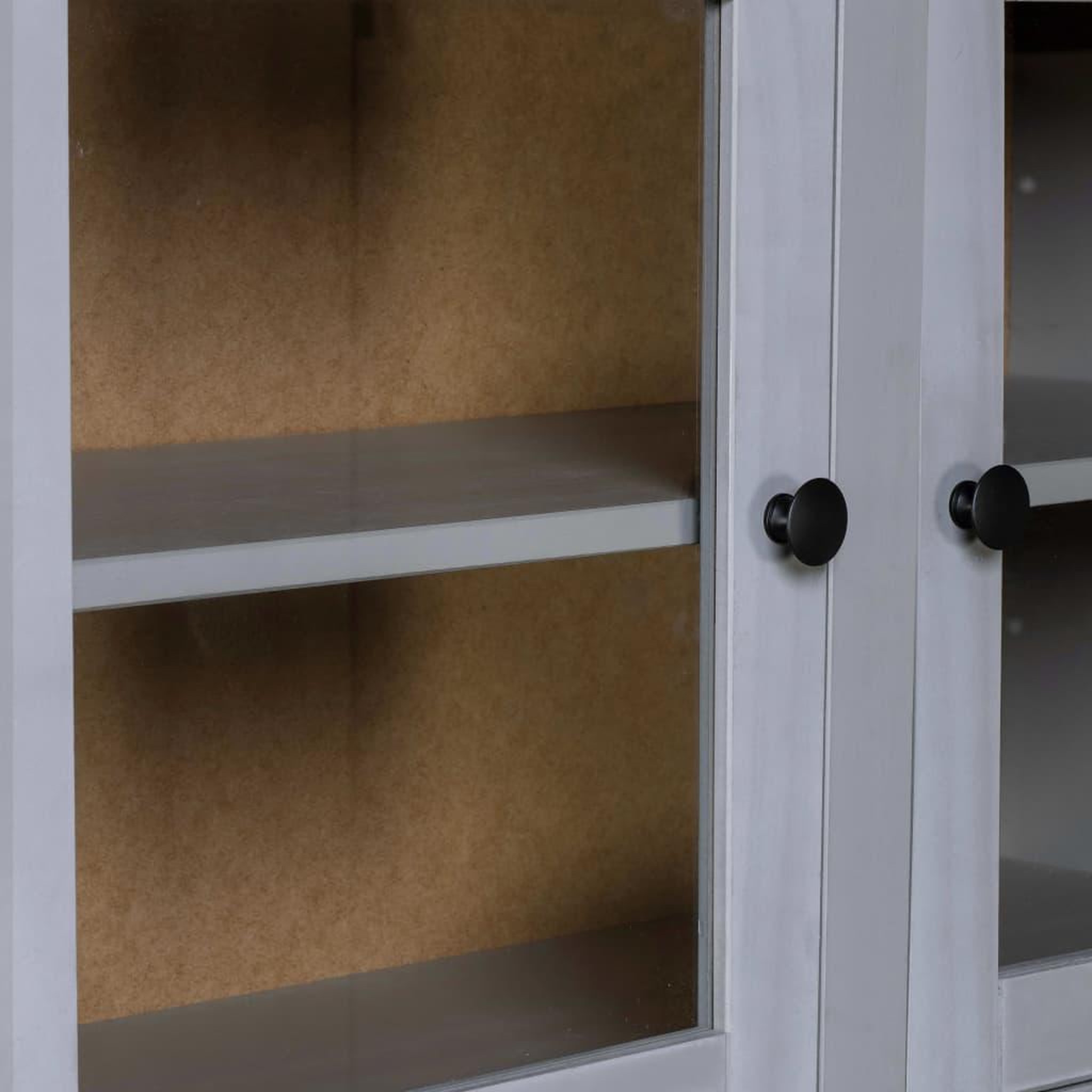 Voir la diapositive 5 : VIDAXL Buffet haut Gris 93x40,5x180 cm Pin Gamme Panama