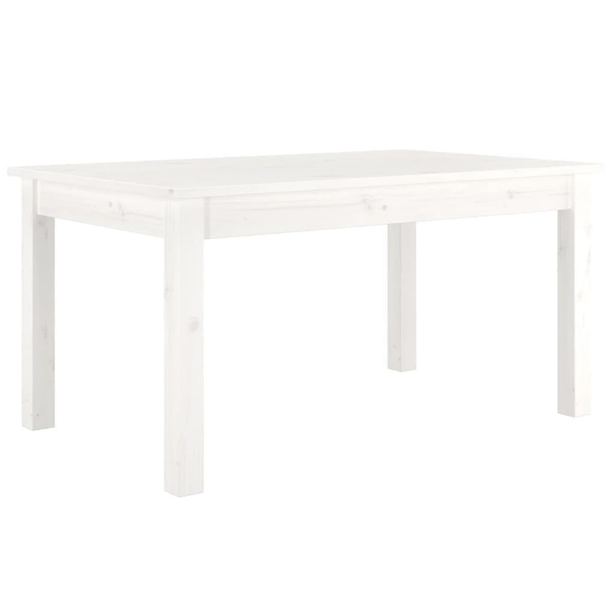 Voir la diapositive 2 : VIDAXL Table basse Blanc 80x50x40 cm Bois massif de pin