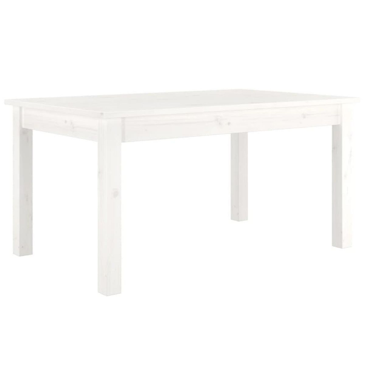 VIDAXL Table basse Blanc 80x50x40 cm Bois massif de pin