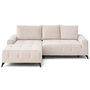 Voir la diapositive 1 : BEST MOBILIER Rimini - canapé d'angle gauche 4 places convertible avec coffre en tissu texturé