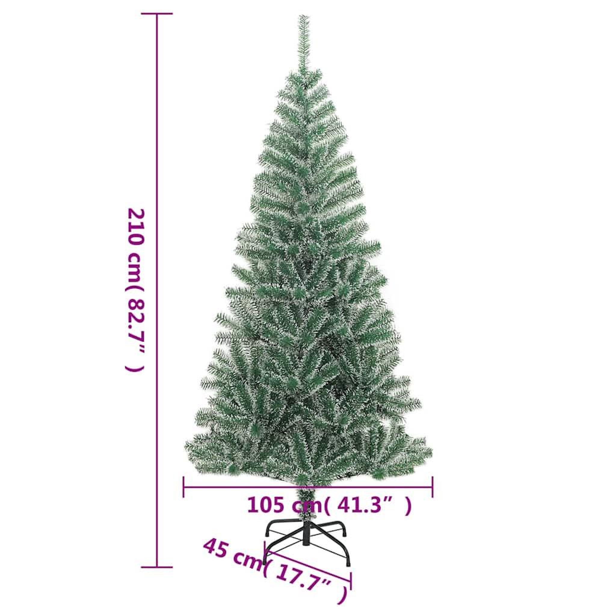 Voir la diapositive 6 : VIDAXL Sapin de Noël artificiel 300 LED&boules&neige floquee 210 cm
