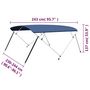 Voir la diapositive 6 : VIDAXL Auvent bimini a 4 arceaux Bleu marine 243x(230-244)x137 cm