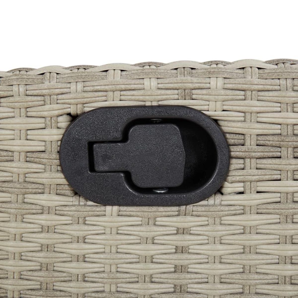 VIDAXL Ensemble a manger de jardin et coussins 7 pcs gris clair rotin