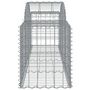 Voir la diapositive 5 : VIDAXL Paniers a gabions arques 2 pcs 200x50x60/80 cm Fer galvanise