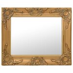 VIDAXL Miroir mural style baroque 50x40 cm Dore