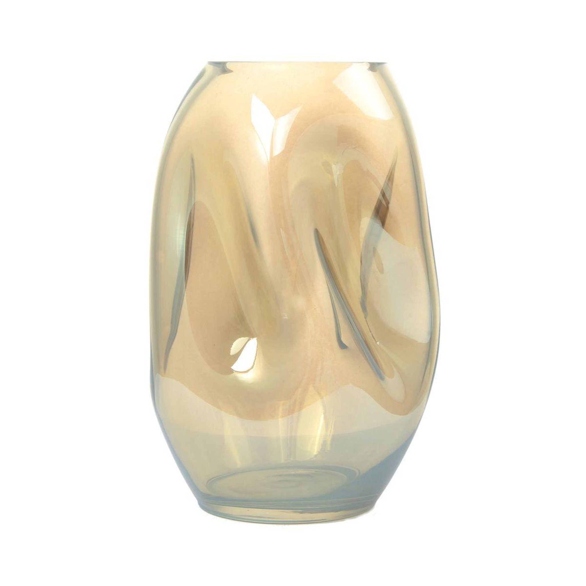 Paris Prix Vase design en verre soufflé  diney  25cm ambre