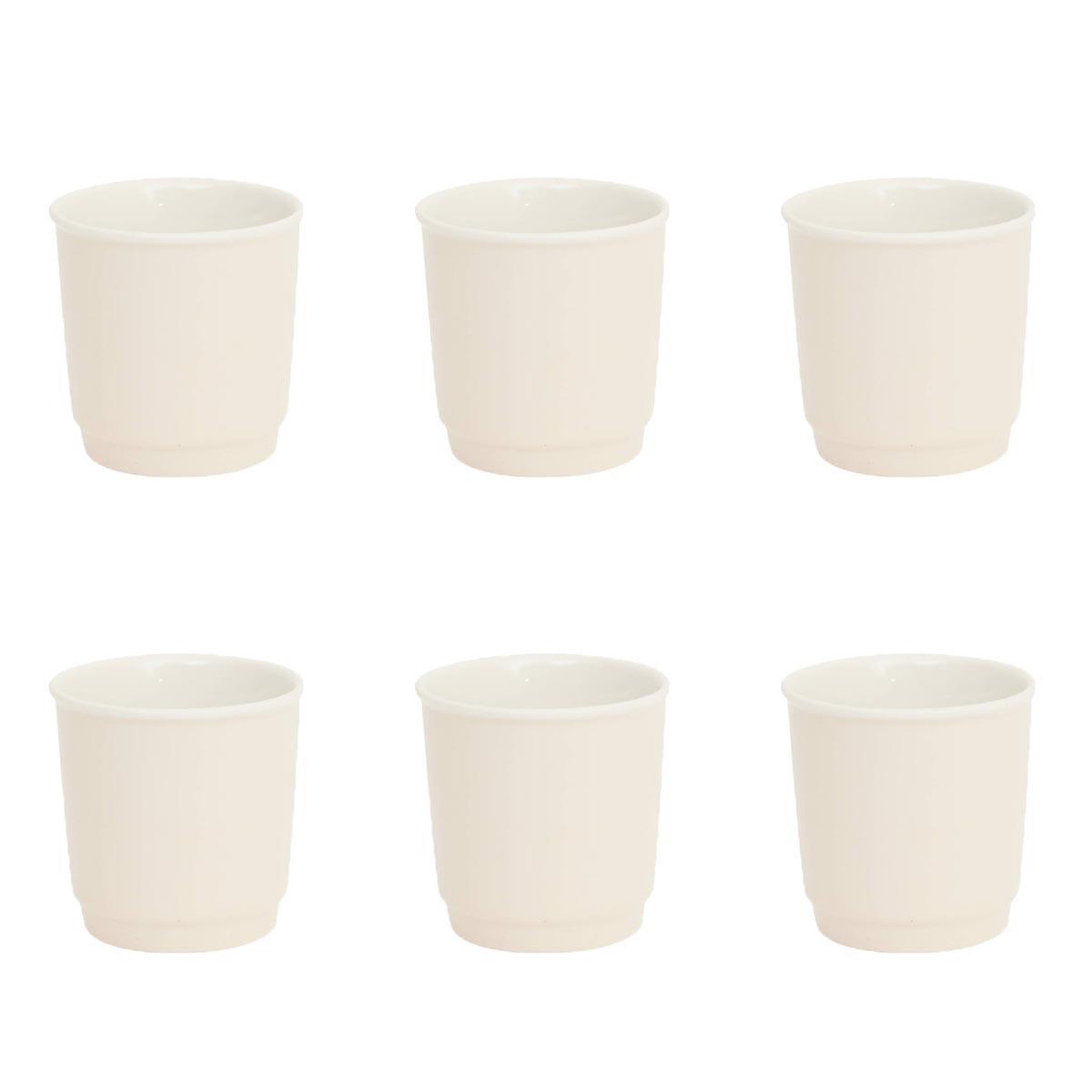 SECRET DE GOURMET Lot de 6 tasses à café  nature  9cl crème
