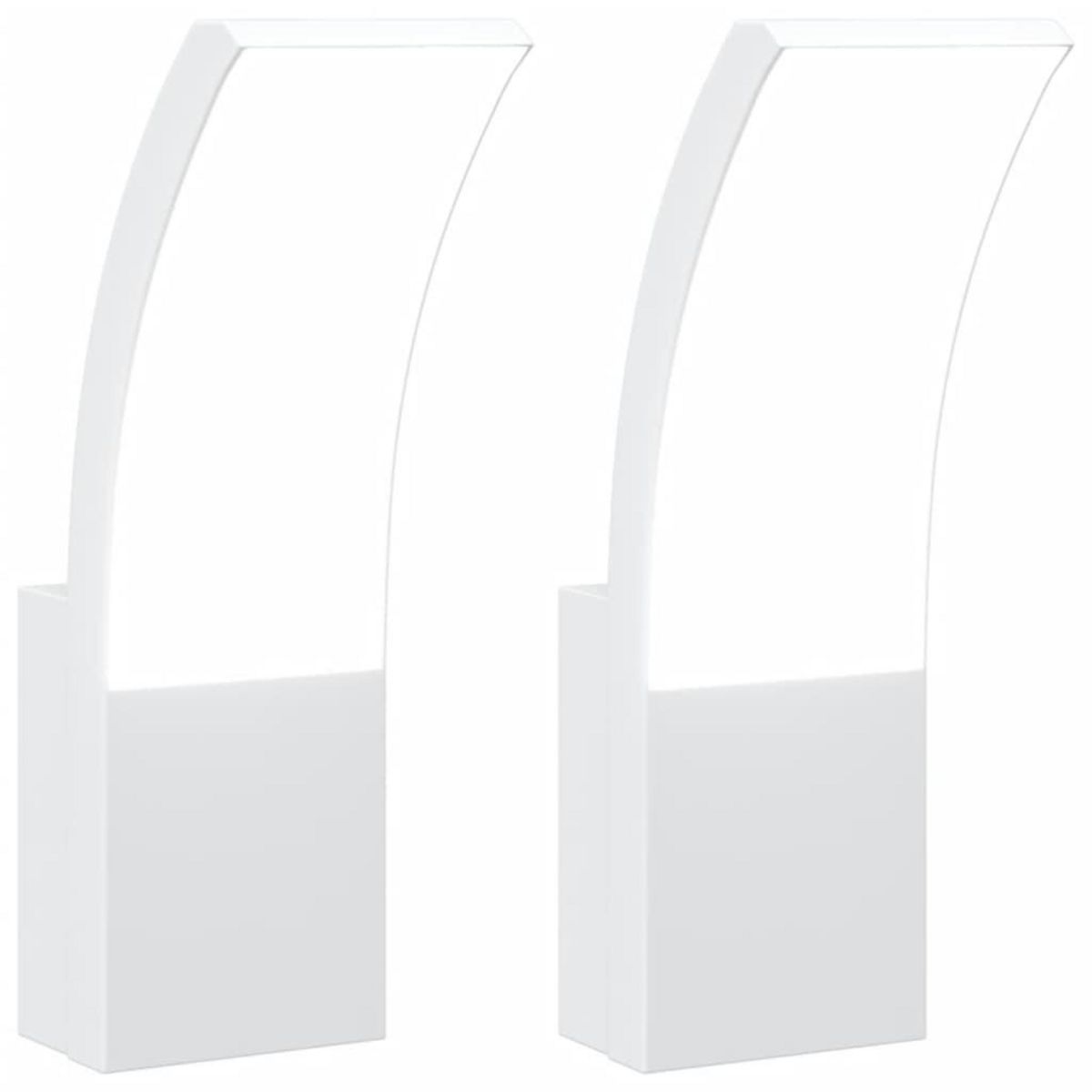 VIDAXL Appliques murales LED d'exterieur 2 pcs blanc