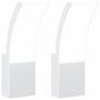 Voir la diapositive 2 : VIDAXL Appliques murales LED d'exterieur 2 pcs blanc
