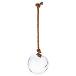 ATMOSPHERA Boule en Verre à Suspendre  Corde  22cm Transparent