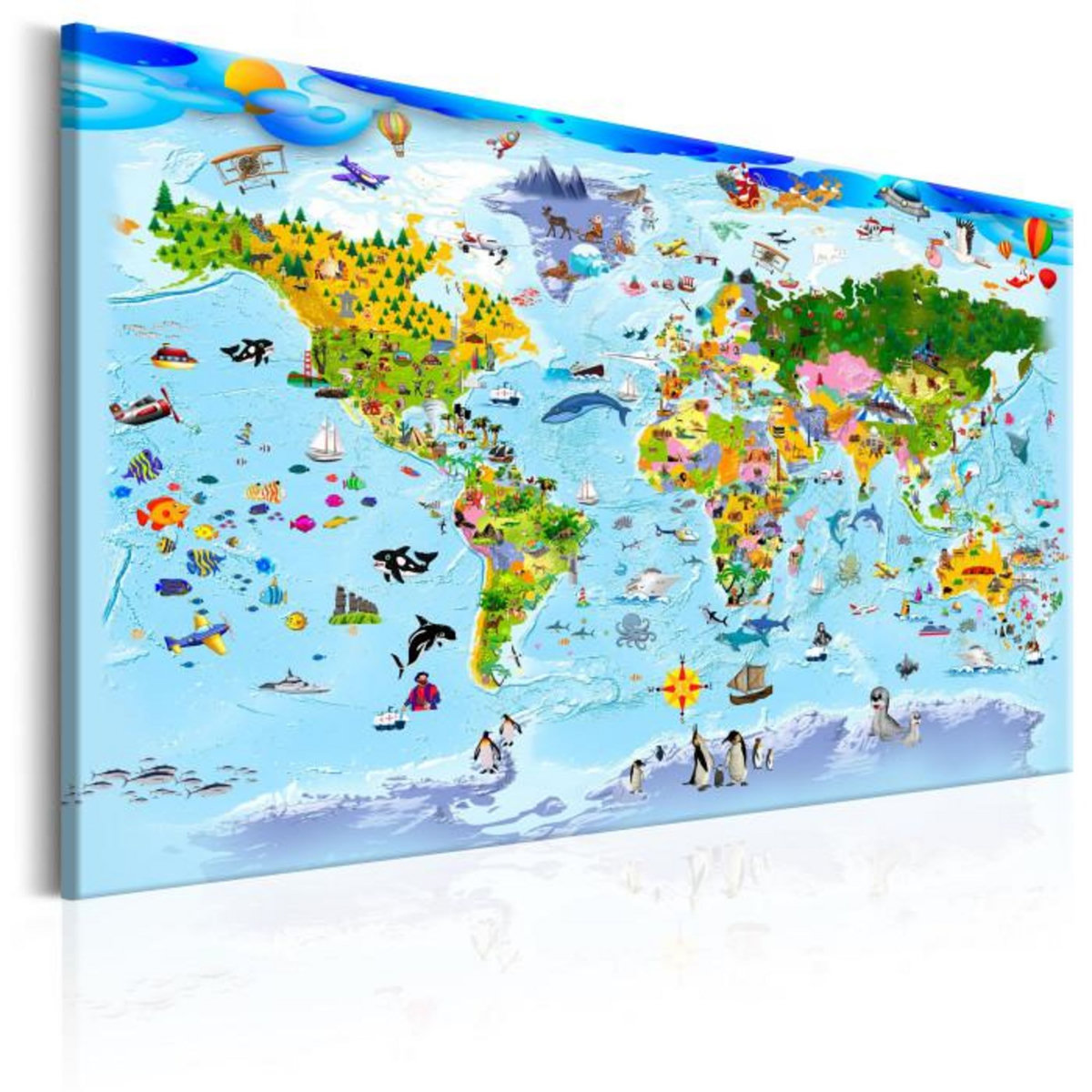 Paris Prix Tableau Imprimé  Children's Map : Colourful Travels