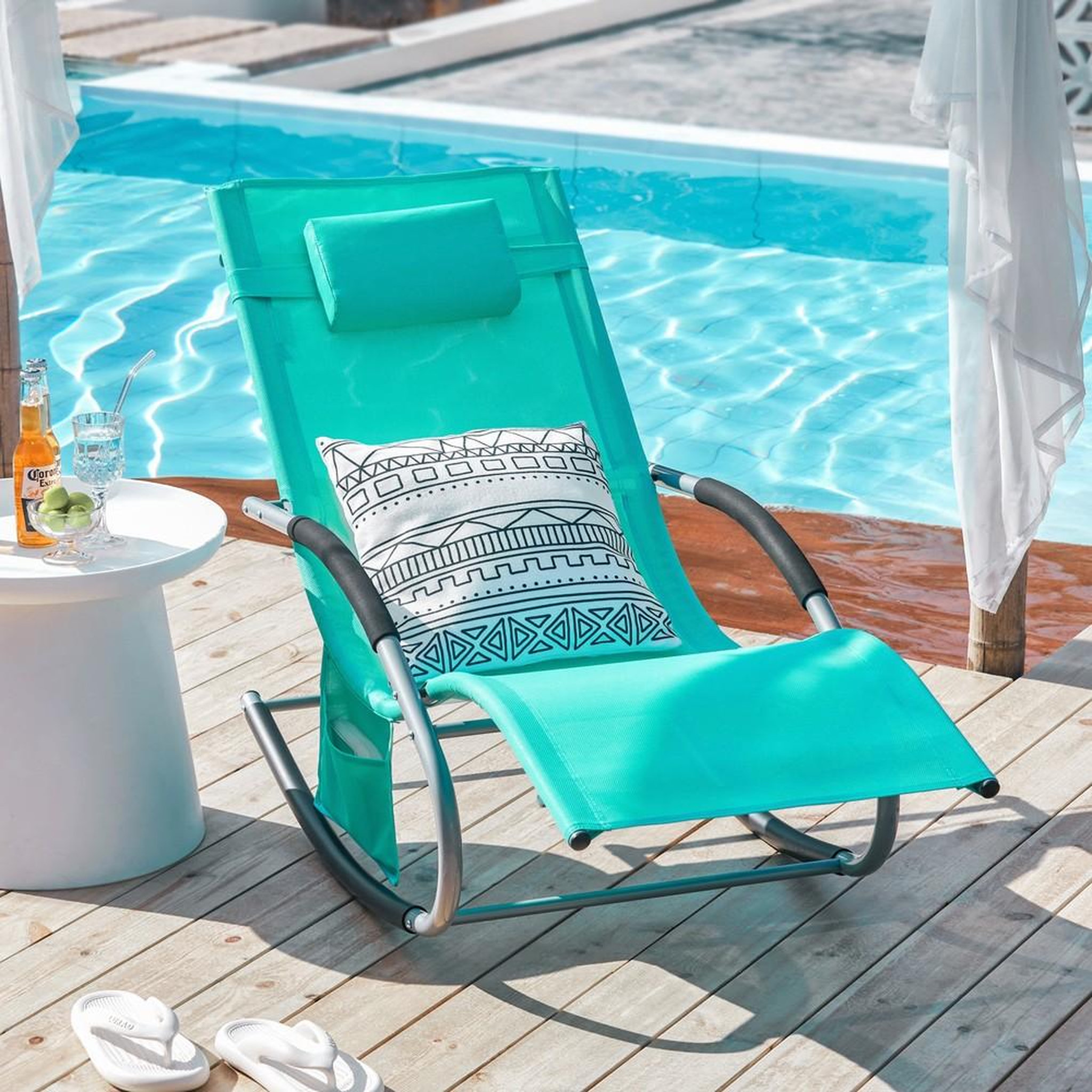 Voir la diapositive 2 : SOBUY SoBuy - Fauteuil À Bascule De Jardin pliable - Moderne - OGS28