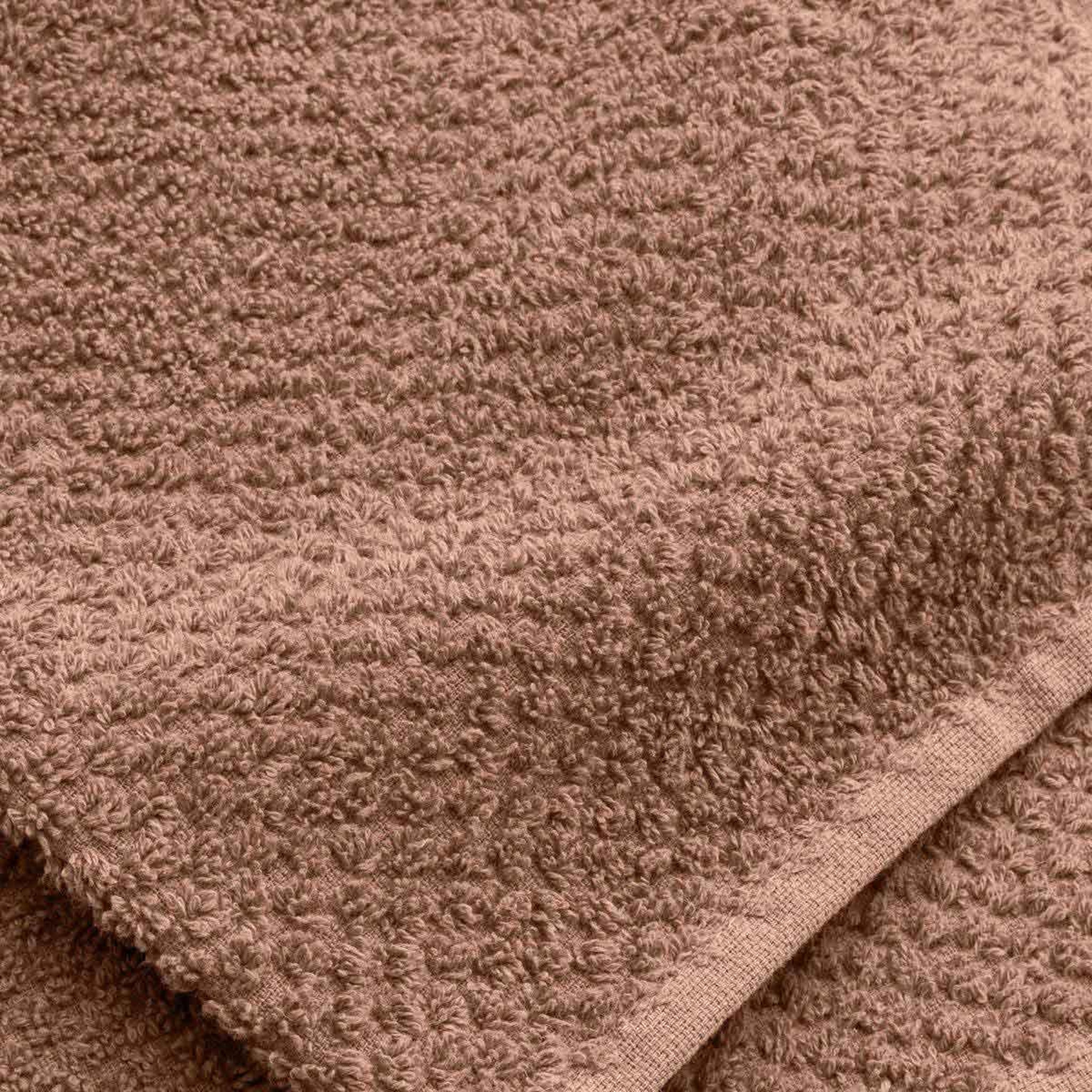 Voir la diapositive 2 : Douceur d'Intérieur Lot de 2 essuie-mains  gourmet  50x50cm mocha & blanc