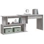 Voir la diapositive 4 : VIDAXL Bureau d'angle Sonoma gris 200x50x76 cm Bois d'ingenierie