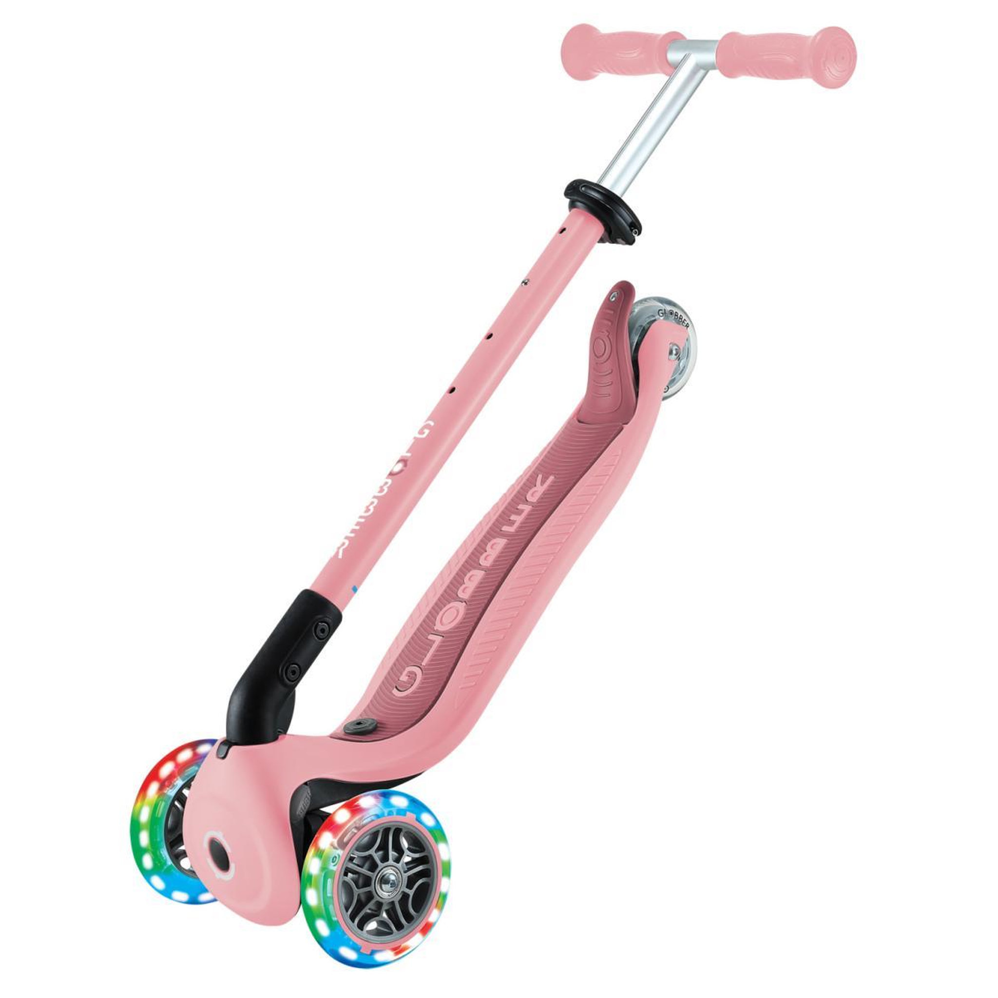 Voir la diapositive 3 : Globber Go-Up Active Lights Pastel Rose / Rose Framboise