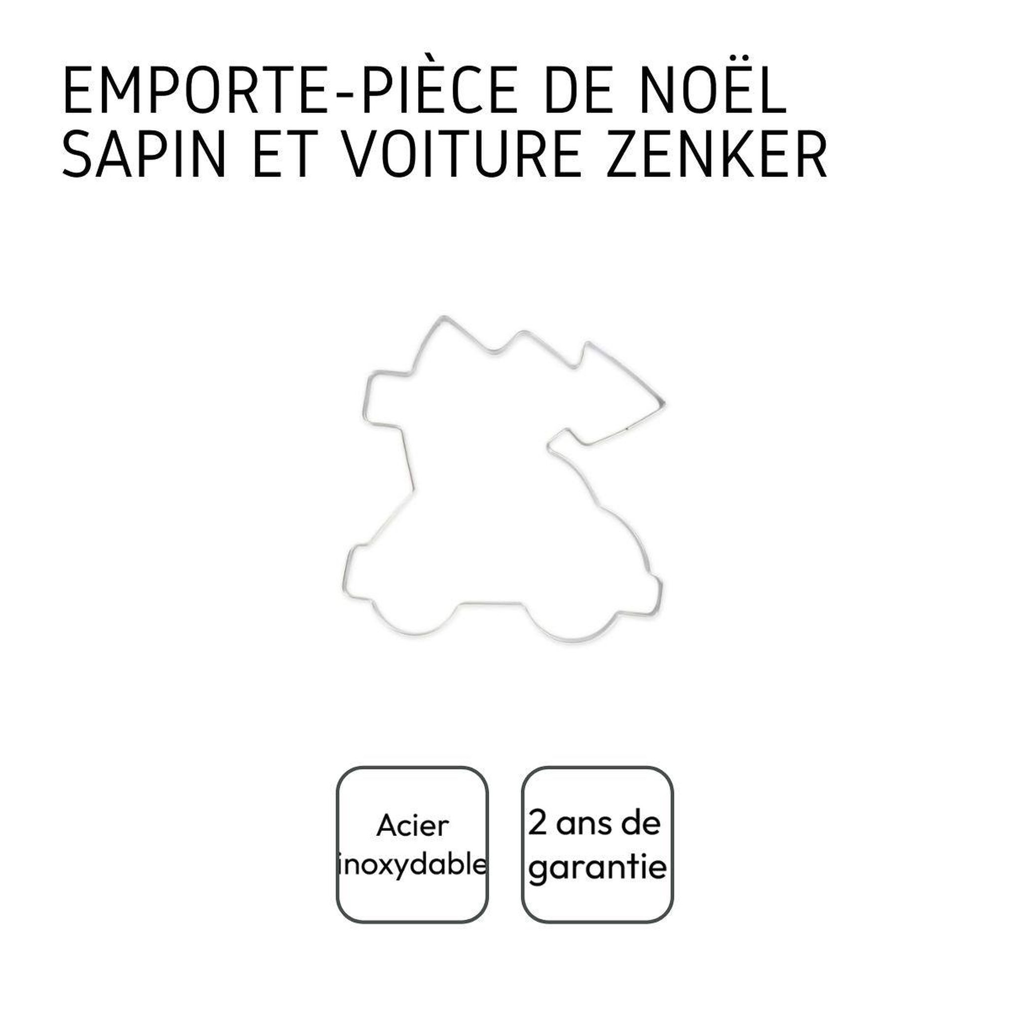 Voir la diapositive 4 : ZENKER Emporte-pièce de noël en forme de sapin couché sur une voiture zenker emporte-pièces