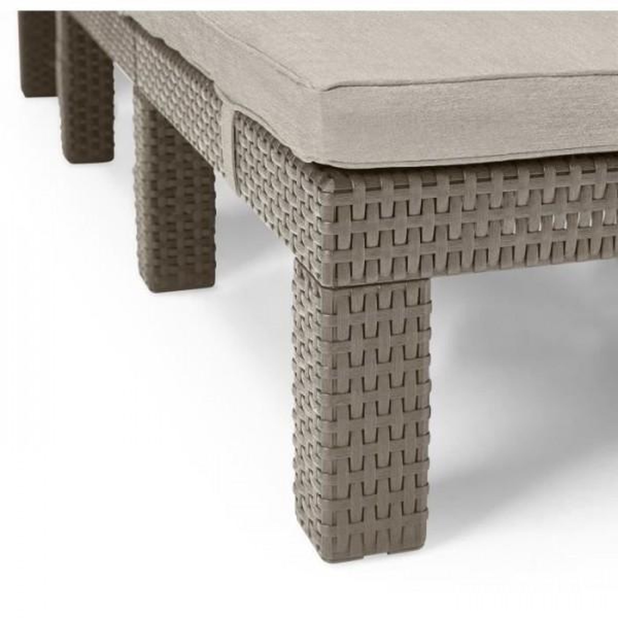 Voir la diapositive 5 : ALLIBERT by KETER Transat Bain de soleil - Allibert by KETER - DAYTONA - en résine imitation rotin tressé - coussin - dossier réglable - cappuccino