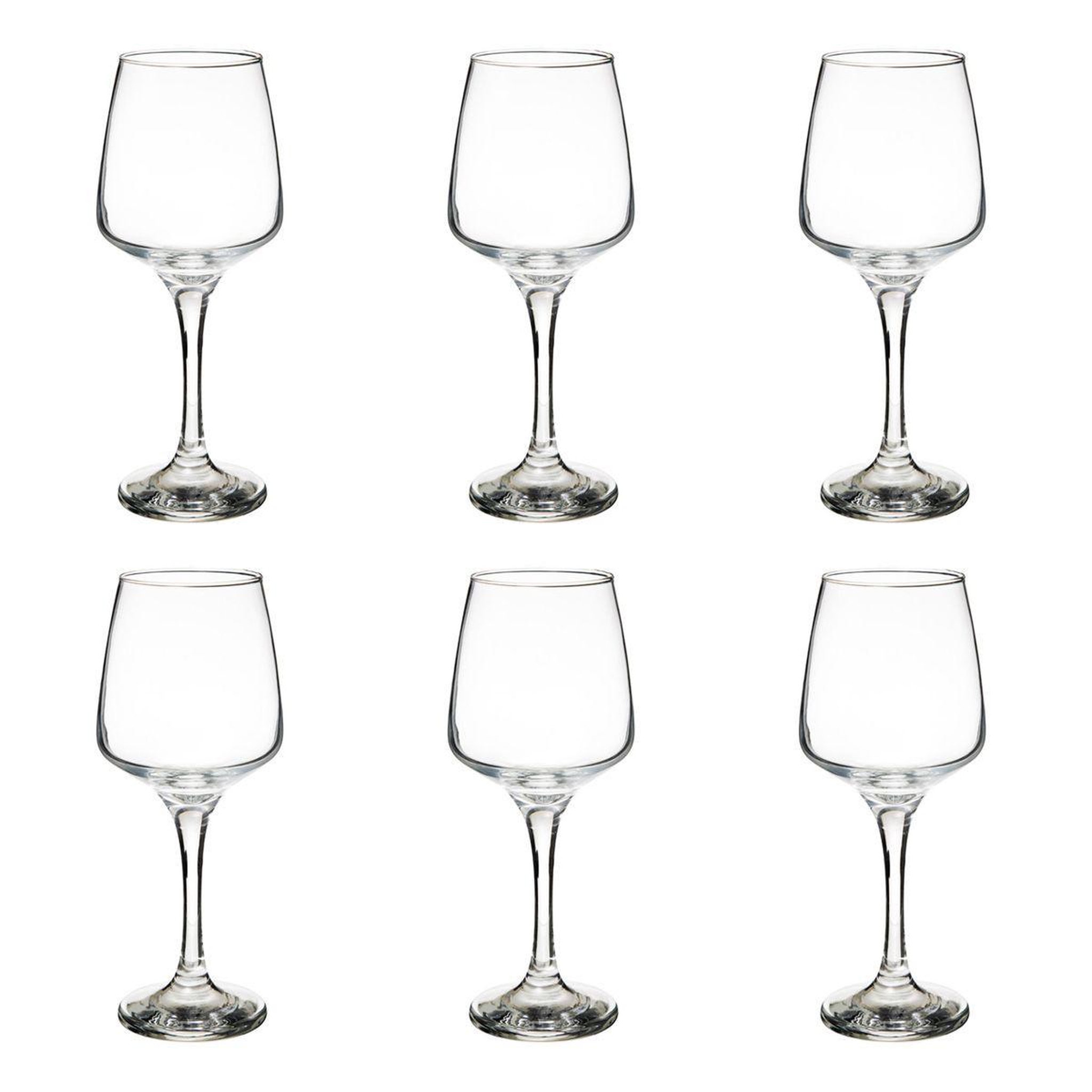 SECRET DE GOURMET Lot de 6 verres à vin  elaya  29cl transparent