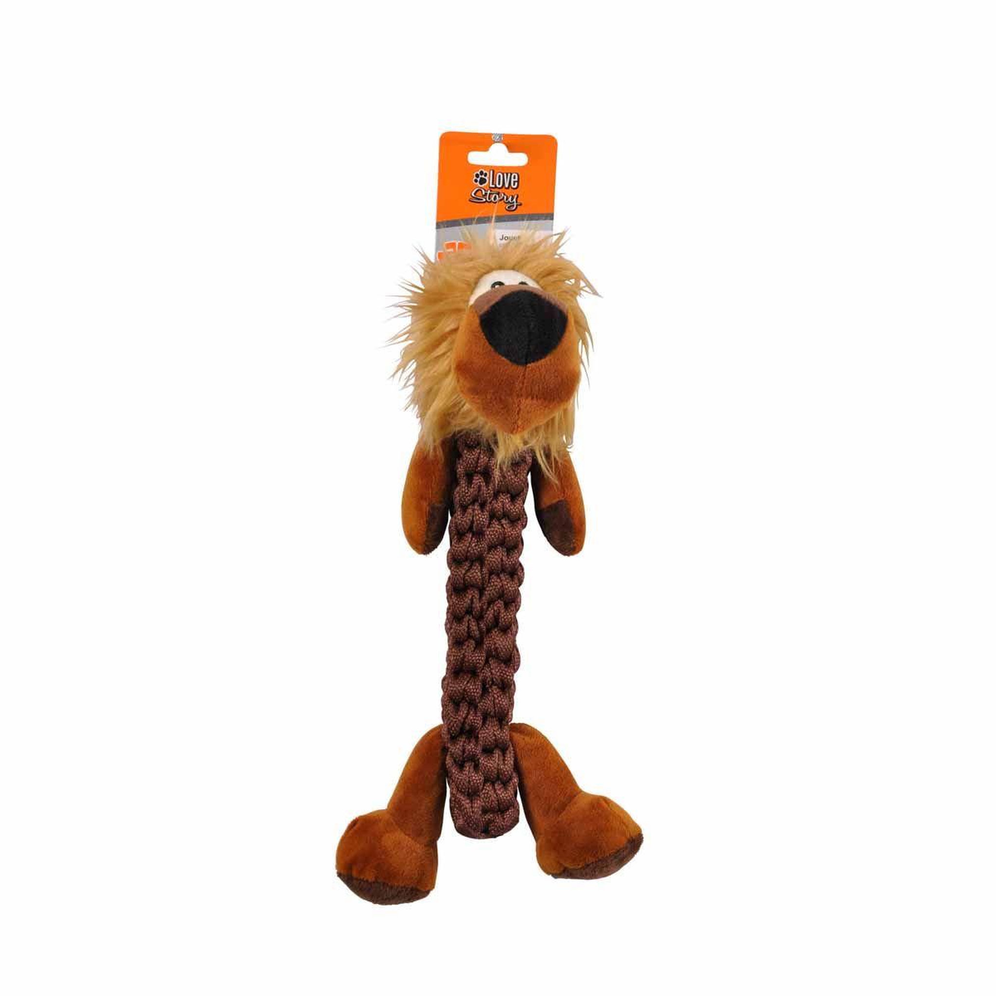 Voir la diapositive 2 : HOMEA Peluche pour Chien  Lion  34cm Marron