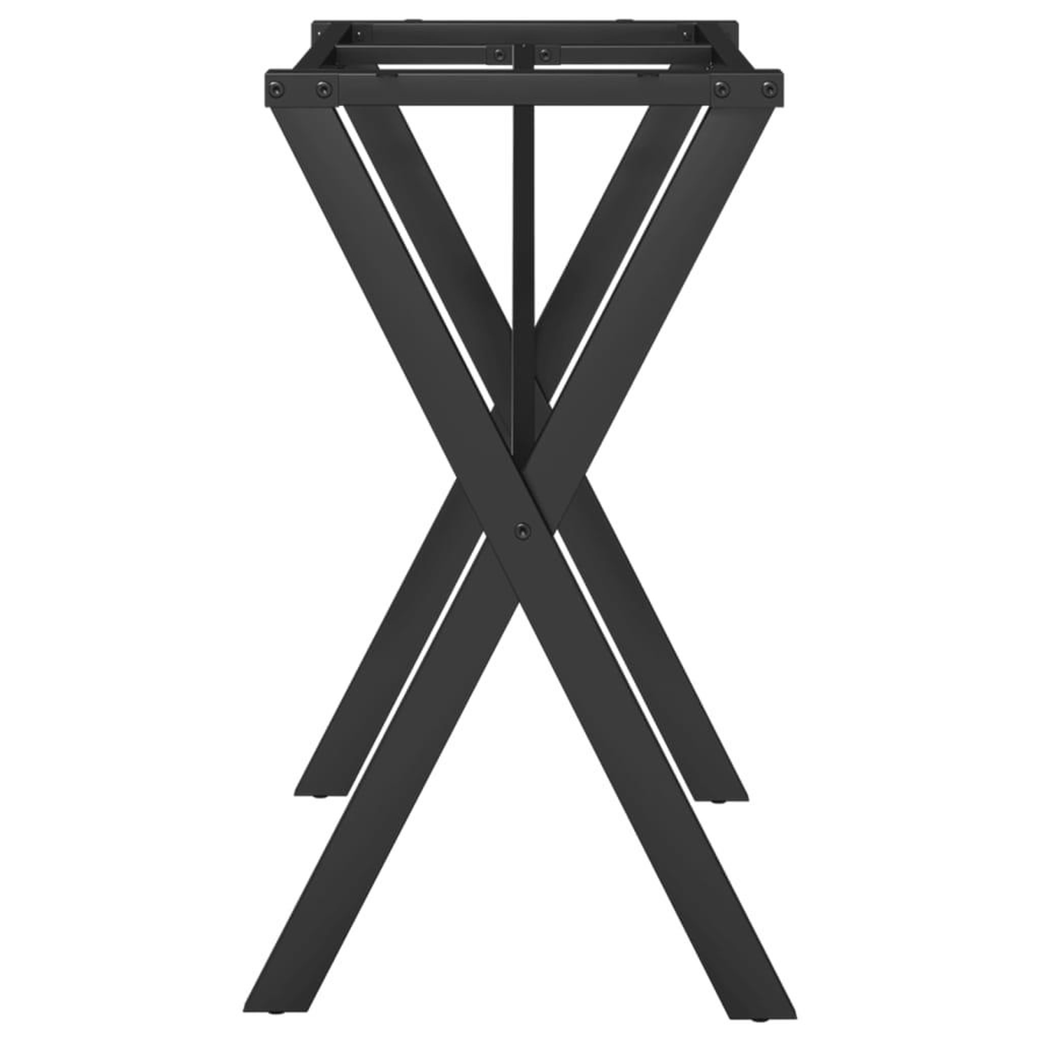 Voir la diapositive 5 : VIDAXL Pieds de table a manger cadre en X 80x40x73 cm acier