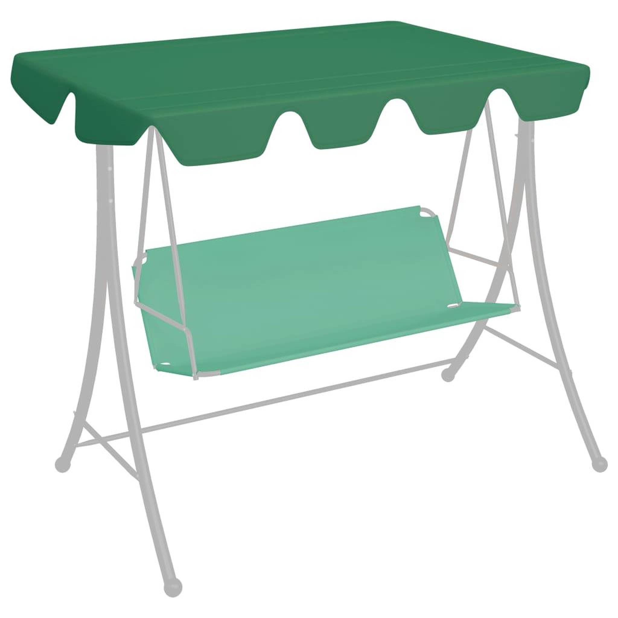 Voir la diapositive 1 : VIDAXL Toit de rechange de balançoire vert 150/130x105/70 cm