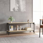 Voir la diapositive 3 : VIDAXL Meuble TV Chene sonoma 100x33x41 cm Bois d'ingenierie et acier