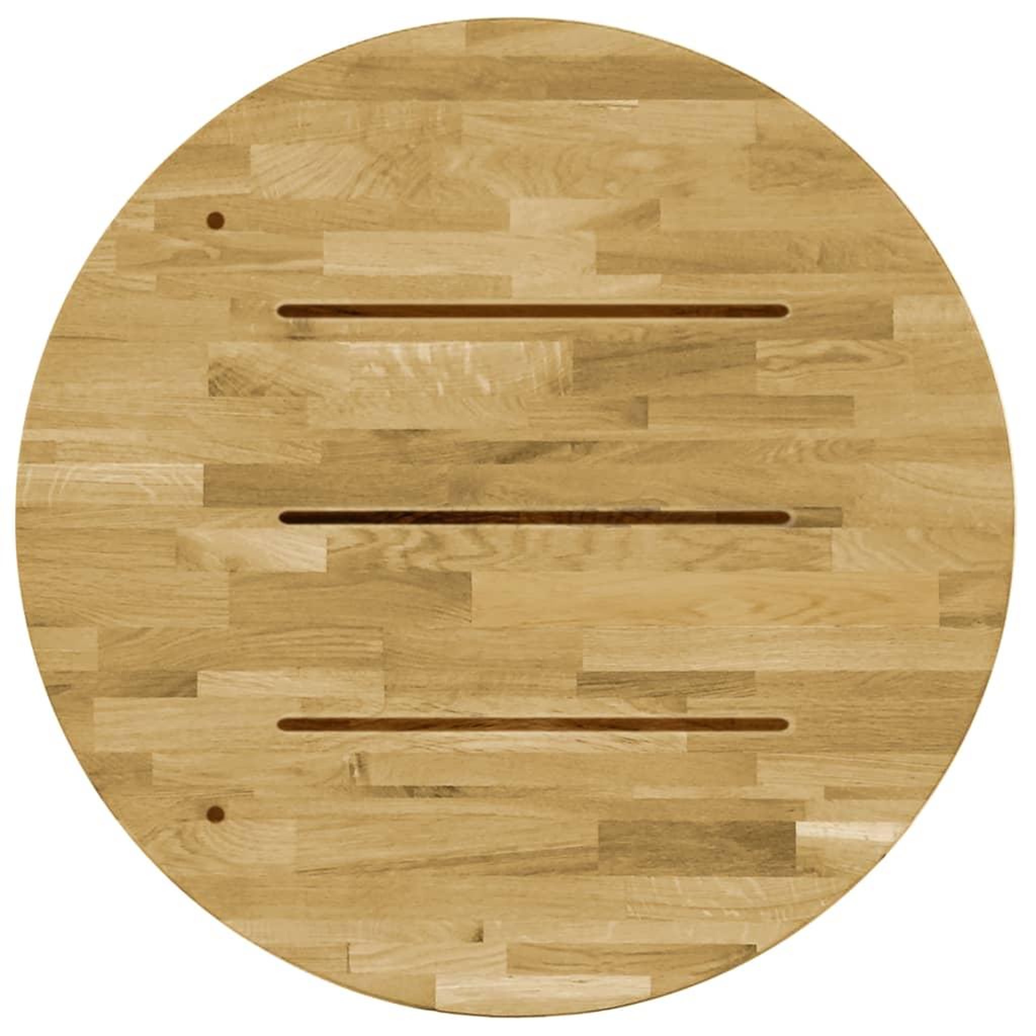 Voir la diapositive 3 : VIDAXL Dessus de table Bois de chene massif Rond 23 mm 600 mm