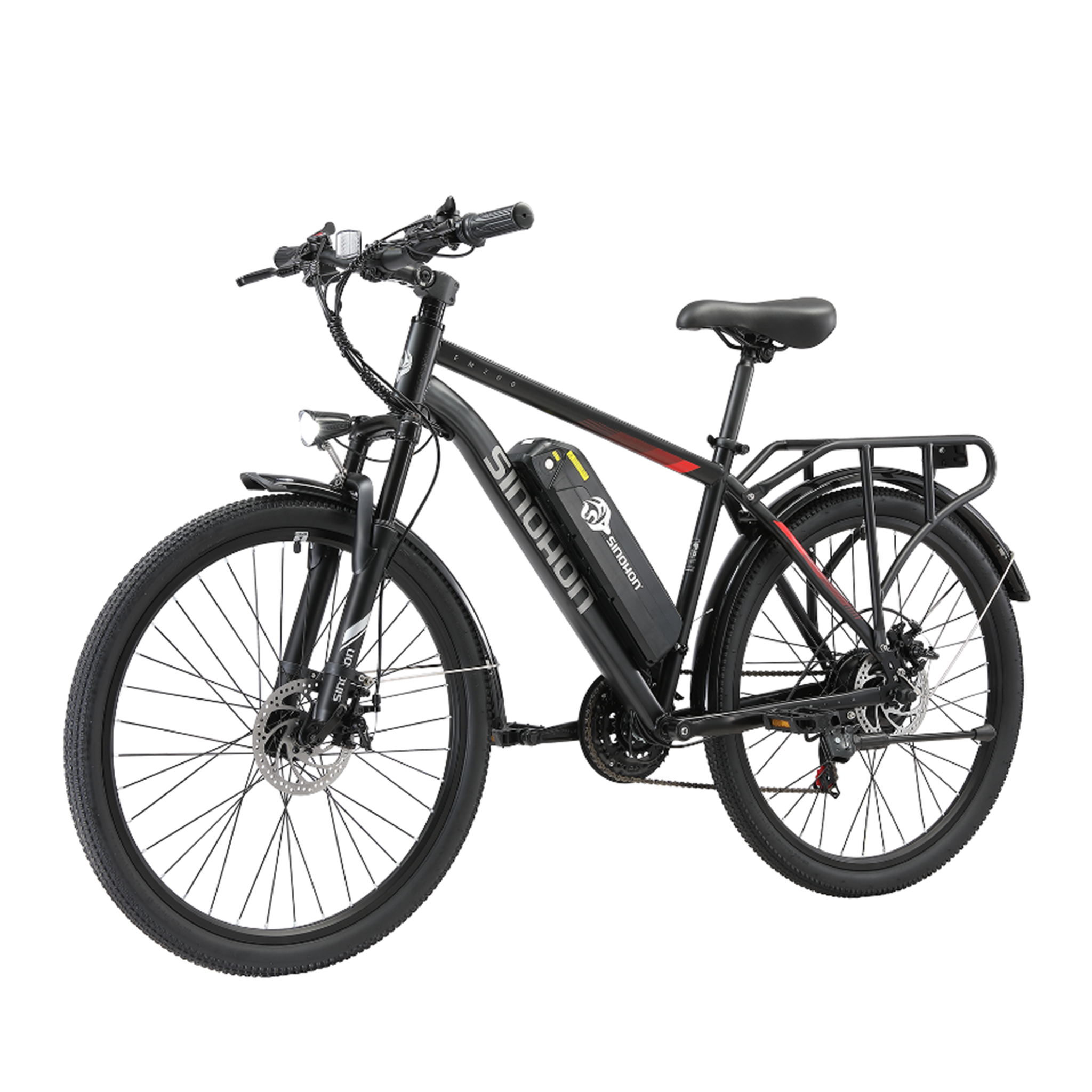 SINOHON Vélo de trekking électrique sinohon em200. Coloris disponibles : Noir