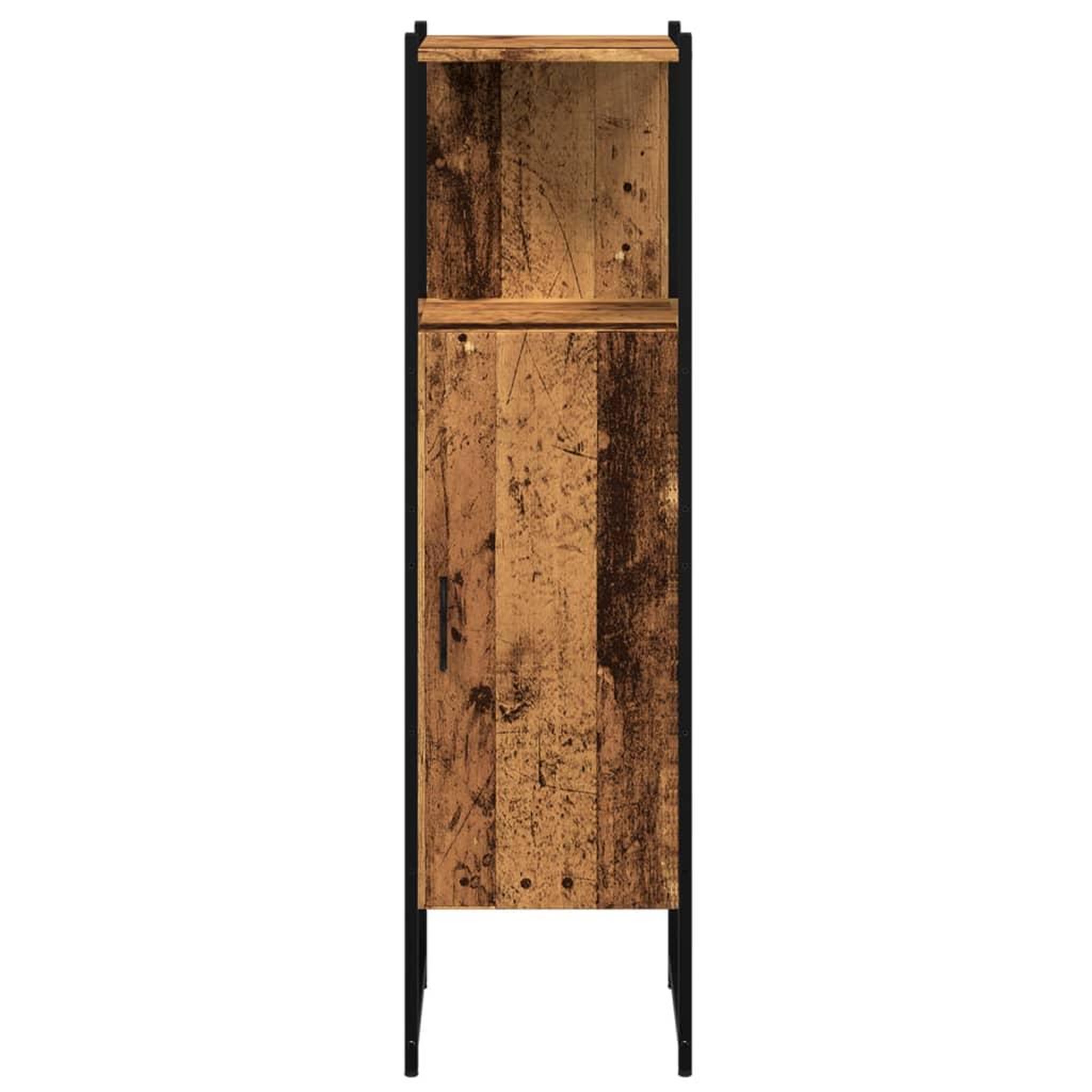 Voir la diapositive 4 : VIDAXL Armoire salle de bain vieux bois 33x33x120,5 cm bois ingenierie