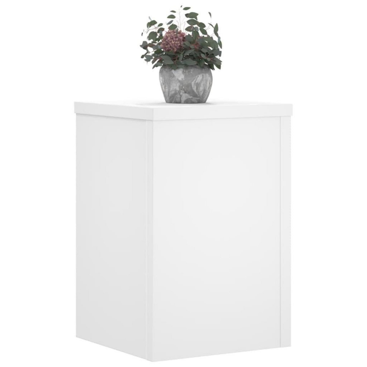 VIDAXL Supports pour plantes 2 pcs blanc 20x20x30 cm bois d'ingenierie