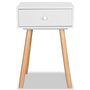 Voir la diapositive 4 : VIDAXL Table de chevet 2 pcs Bois de pin massif 40 x 30 x 61 cm Blanc