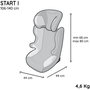 Voir la diapositive 5 : NANIA Siege Auto Rehausseur ceinturé NANIA START I 106-140 cm R129 –de 5 a 10 ans – Tetiere réglable – Base inclinable – Rouge -Fabrica