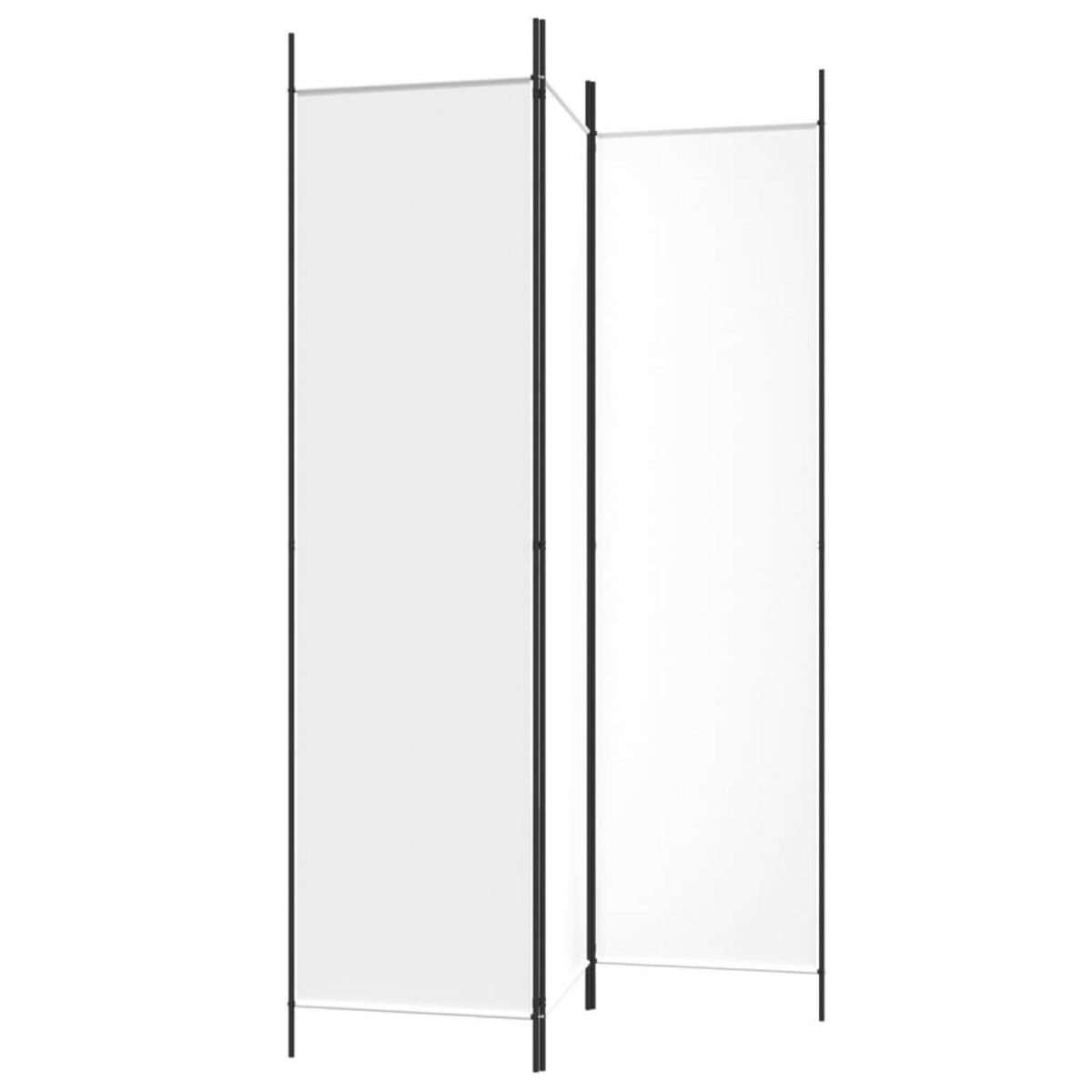 VIDAXL Cloison de separation 3 panneaux Blanc 150x200 cm Tissu