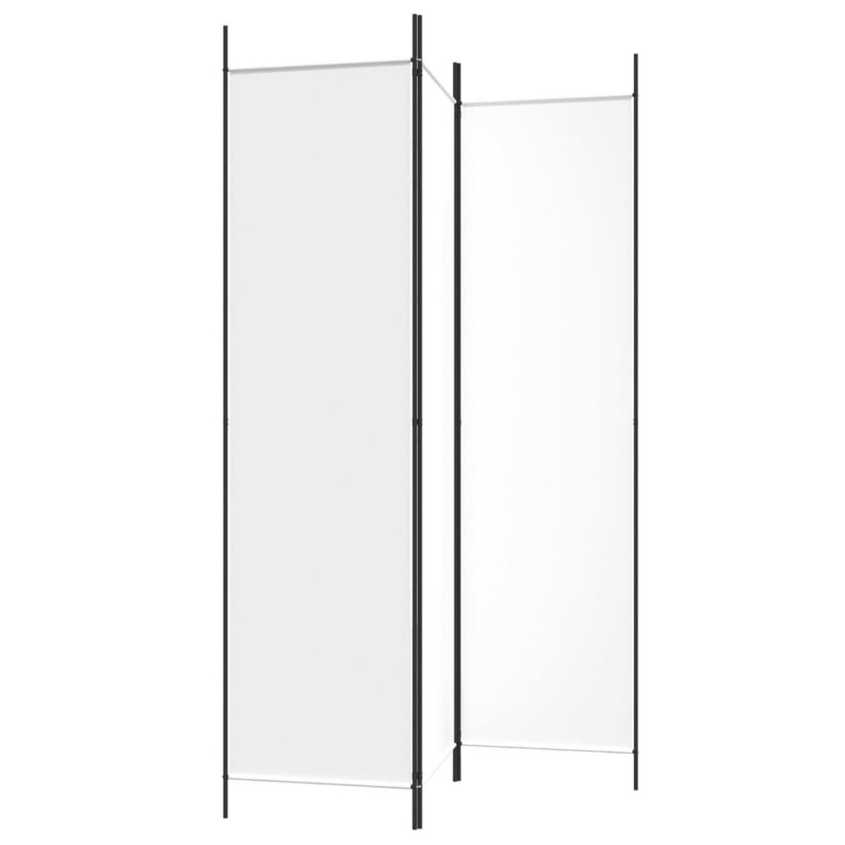 VIDAXL Cloison de separation 3 panneaux Blanc 150x200 cm Tissu