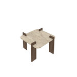 Habitat et Jardin Table basse en bois  Afrolli  - 90 x 90 x 35 cm - Travertin