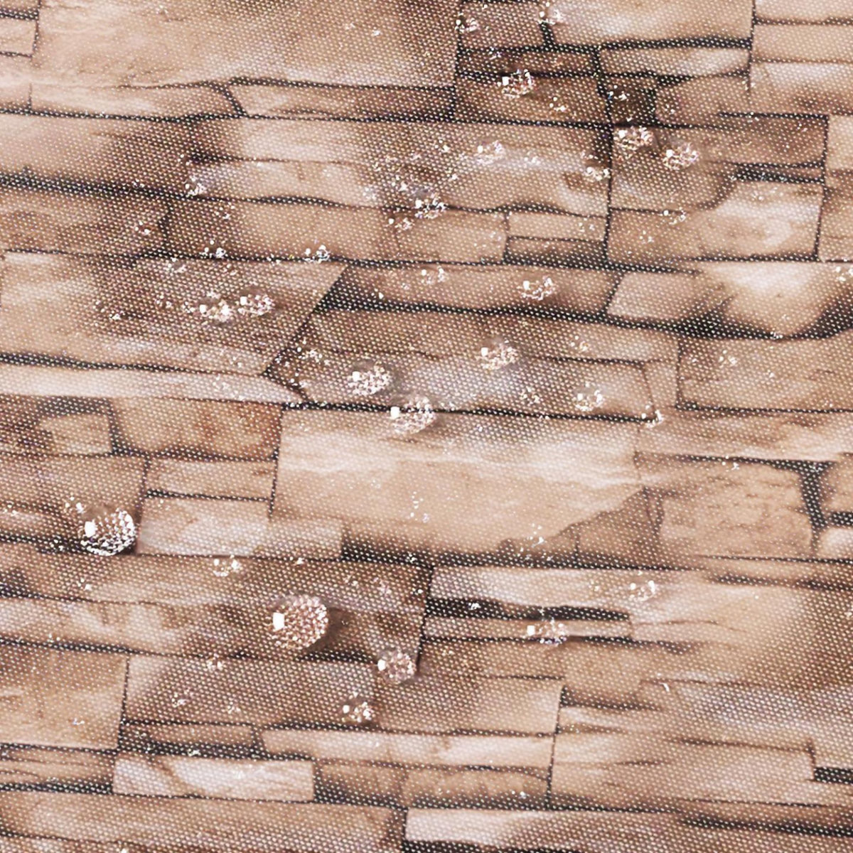 ID MARKET Paravent extérieur rétractable 180 x 400 cm motif pierre store latéral