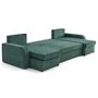 Voir la diapositive 2 : BEST MOBILIER Valos - canapé panoramique en u - 7 places - convertible avec coffres - en velours côtelé